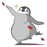 dramatic emperor penguin baby