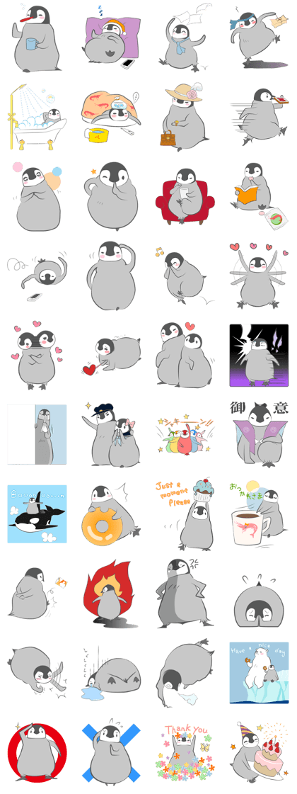 dramatic emperor penguin baby