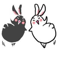 กระต่ายสีดำและสีขาว ฉบับภาษาอังกฤษ