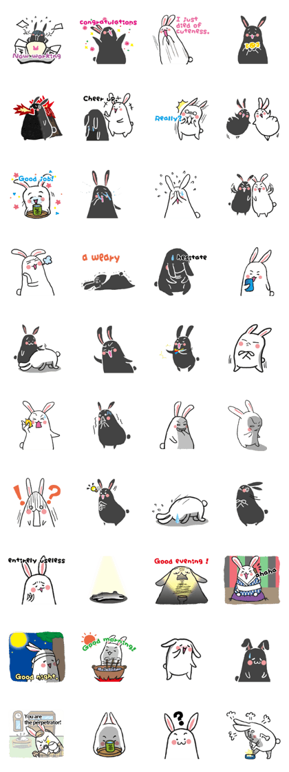 White and black rabbit English version