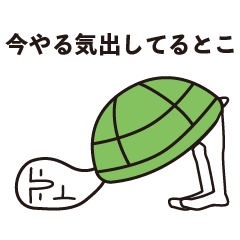 A tortoise stamp which is straight face