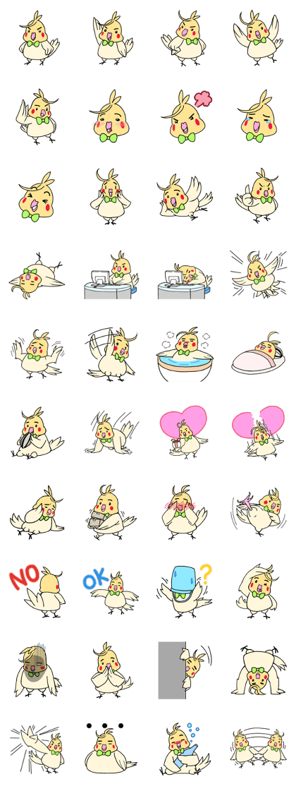 Sticker of cockatiel