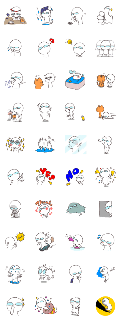 Stamp for the people of glasses