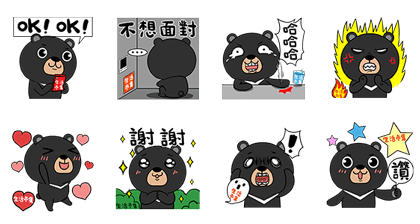 Buy123 TW × Black Bear Pop-Up Stickers
