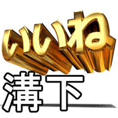 動く!金文字【溝下,みぞか】