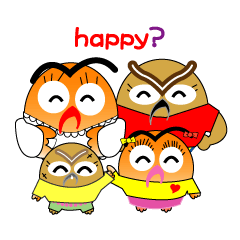Lucky owl family