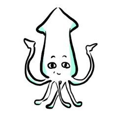 Fanny squid sticker