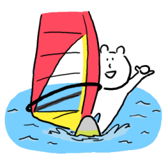 Bear For Windsurfing Lovers
