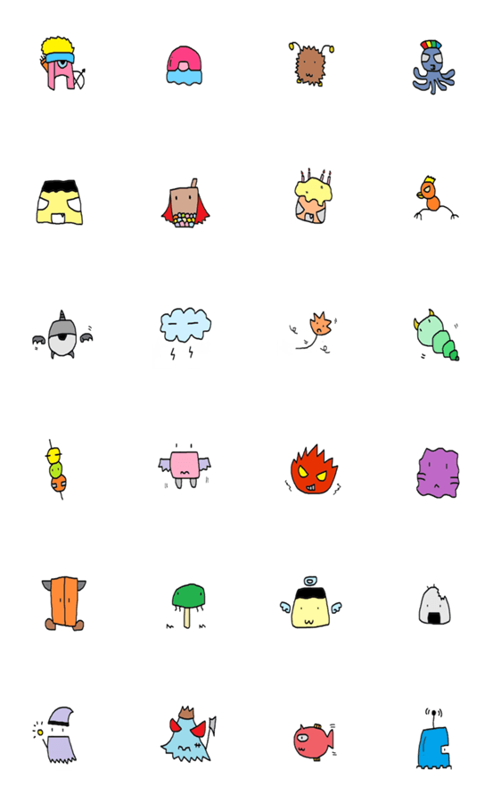 Cute Pudding Monster Lineクリエイターズスタンプ Stamplist
