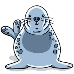 Happy Blue Seals