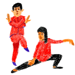 Sticker Of Tai Chi Loosely And Sharply Line Stickers Line Store