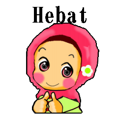 ヒジャブの少女　インドネシア語