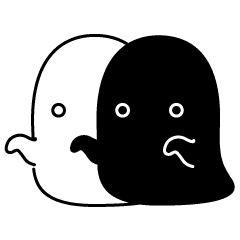 白おばけちゃんと黒おばけちゃん 日本語版 Line スタンプ Line Store