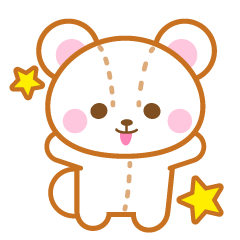 Teddy bear stickers-Japanese-
