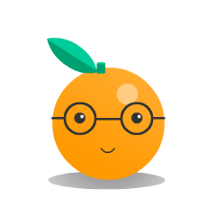 Orange wears glasses