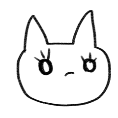 Eyelash cats sticker!