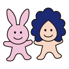 Lucky rabbit and Afro-kun