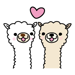 Three friends alpacas - Japanese version