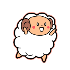 Fluffy sheep stickers