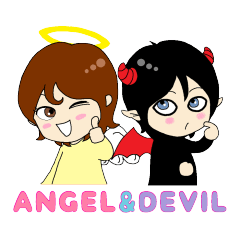 An angel and a devilkin