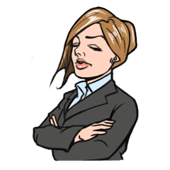 Women Working American Comic Style Line Stickers Line Store