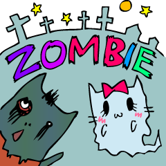 ghost cat and zombie cats