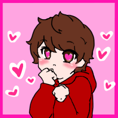 Boy in red hoodie