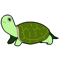 sticker of cute turtle