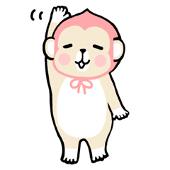 pink monkey sticker