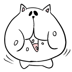 デブすぎる しろねこ ぶーにゃん Line スタンプ Line Store デブすぎる しろねこ ぶーにゃん Line スタンプ Line Store