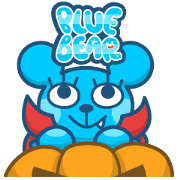 BLUE BEAR and Halloween animals. BLUE BEAR and Halloween animals.