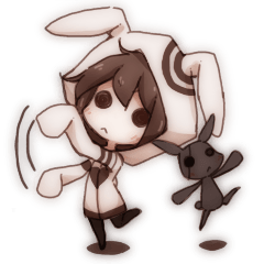 girl&rabbit