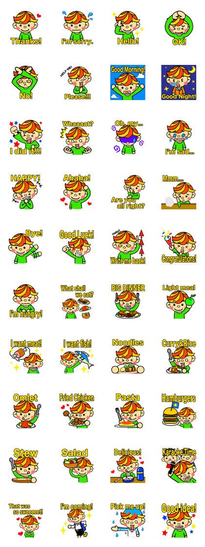 Boy's Stickers (English ver.) Boy's Stickers (English ver.)