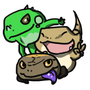 Bearded dragon and iguana Bearded dragon and iguana