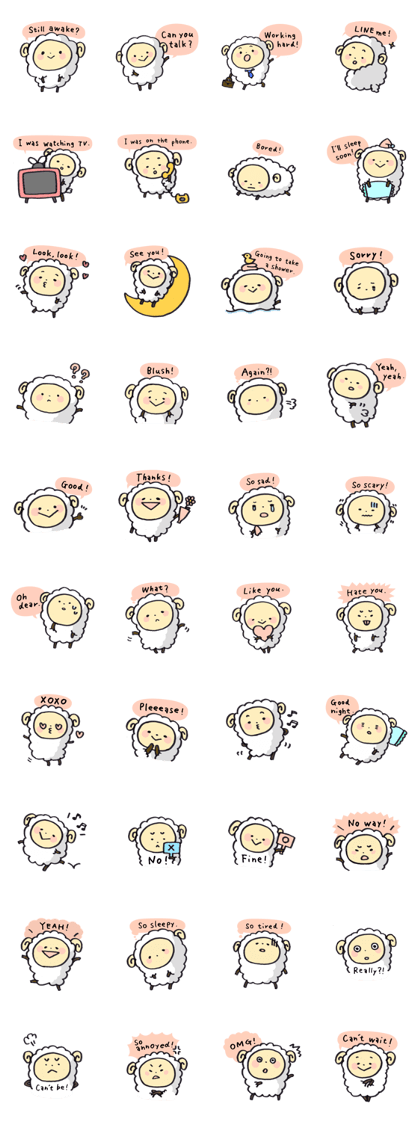 Late night chat stickers