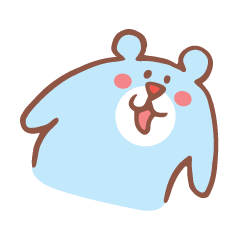 Bear of the pastel color