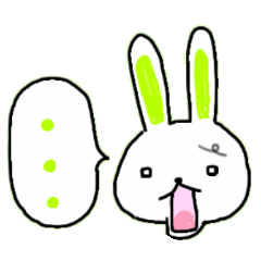 white rabbit Sticker 2