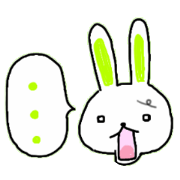 white rabbit Sticker 2
