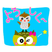 Cute owls and sparrows