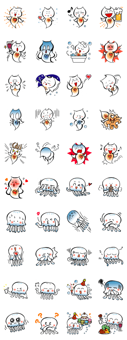 Sea angel and Jellyfish Sea angel and Jellyfish