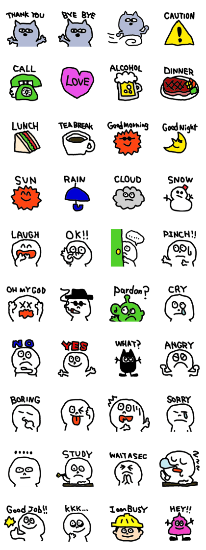 simple and standard stickers