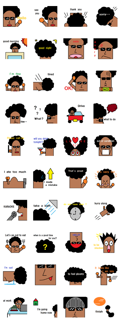 afro glass man afro glass man