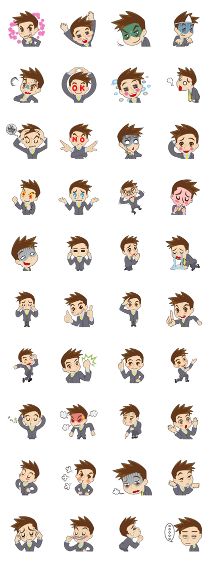 Expressive businessman