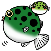Green spotted puffer Sticker Green spotted puffer Sticker