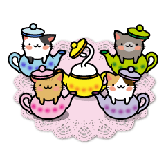 Teapot cat-BUCHI-(ティーポットぶちねこ)