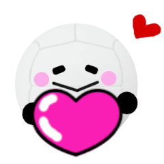 Object stamp-Sport volleyball Valentine