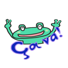 Frog KOMAME greets in French