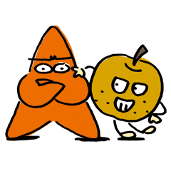 A starfish and pear