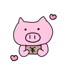 Pig who loves money