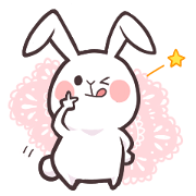 happy life of white bunny